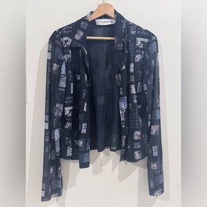 RATIONALLE Women's Black Button Down Shirt